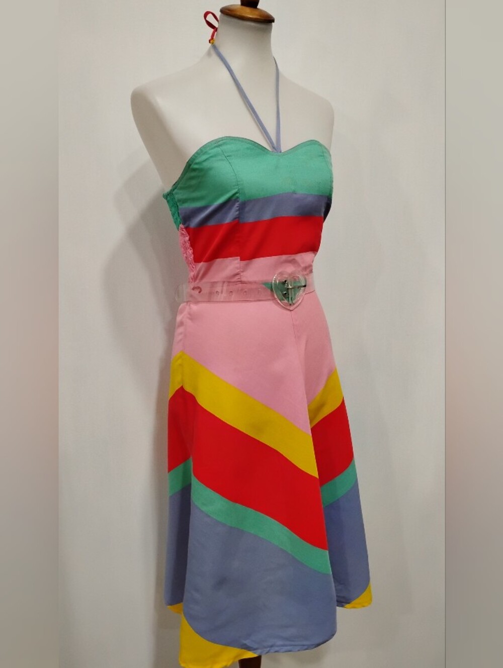 VINTAGE CHEVRON SWEETHEART DRESS